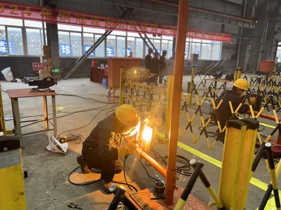 公司舉辦電焊工、電工技術比武